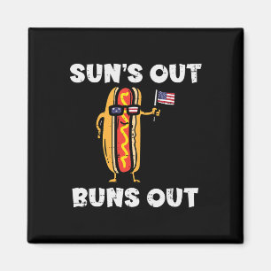 Íman Em 4 de julho, Hotdog USA Flag Ssoa Engraçado Amér
