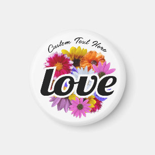 Íman Em Bloom - Amor com Buquê Floral Redondo