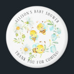 Íman Em breve, à família das abelhas de 3 Chás de frald<br><div class="desc">Cute Brevemente ser uma família de três chá de fraldas de design de abelha com um pente de mel coordenado para um toque especial extra. Perfeito para garotas,  garotos ou chá neutro em gênero. Visite nosso compro para ver nossa família de três chás de fraldas em breve.</div>