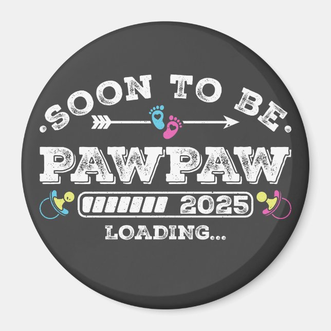 Íman Em Breve Pawpaw 2025 Círculo de Carregamento (Frente)