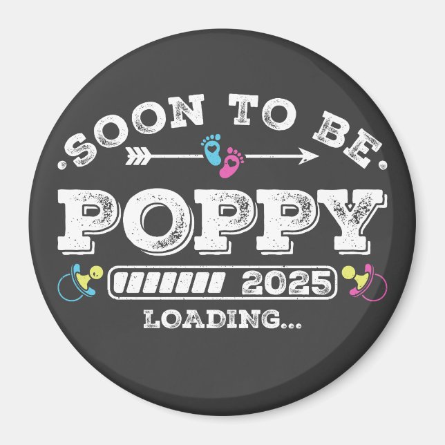 Íman Em Breve Poppy 2025 Círculo de Carregamento (Frente)