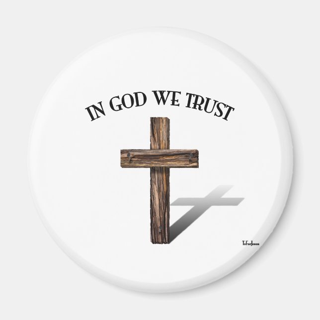 Íman Em Deus Confiamos com cruz robusta (Frente)