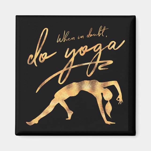 Íman Em Dúvida, Faça Ioga Faux Gold Foil (Frente)