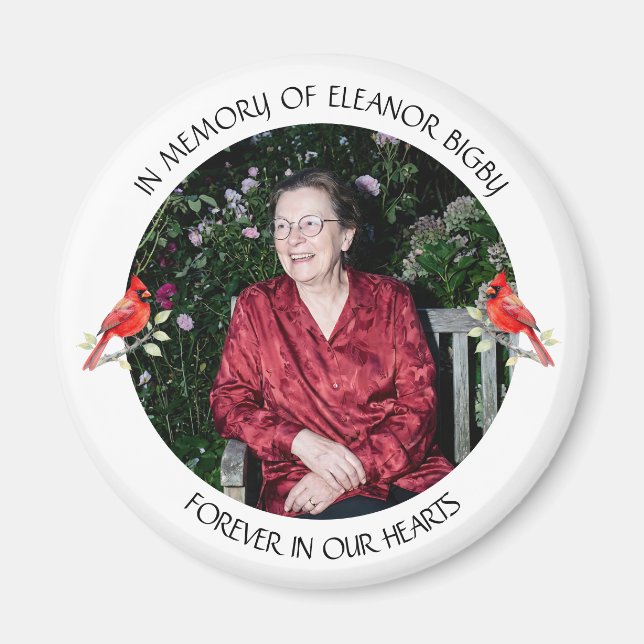 Íman Em Memória de | Lembrança Memorial do Cardinal (Frente)