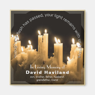 Íman Em memória de velas com texto - HAMbyWG