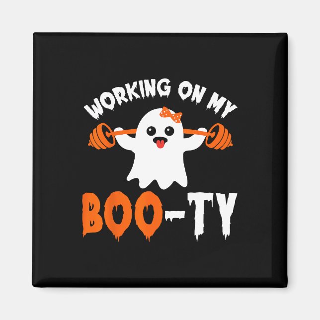 Íman Em Minha Booty Gym Booty Boo-tee Ghost Pun Men Wom (Frente)