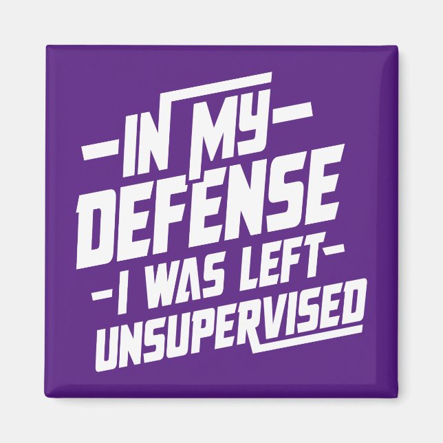 Íman Em minha defesa, fui deixado sem supervisão (Frente)