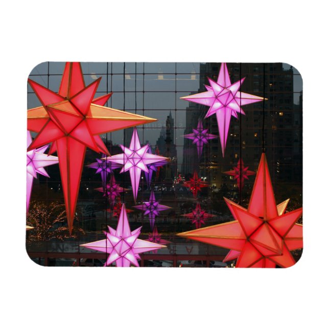Íman Em Nova York. Decoração de Natal dentro (Horizontal)