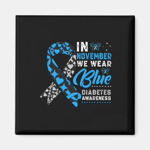 Íman Em novembro Vestimos a Faixa Azul T1D Diabetes T2D