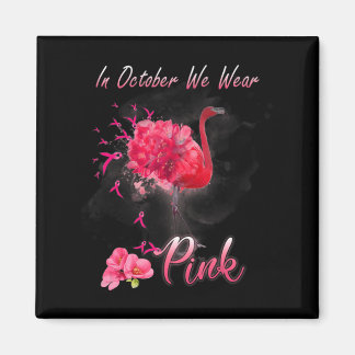 Íman Em outubro, Vestimos o Cancer rosa Flamingo Awa
