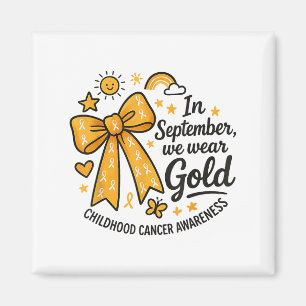 Íman Em setembro Vestimos o Cancer de infância Dourada