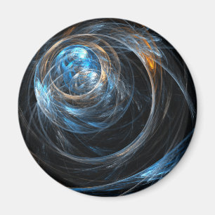 Íman Em todo o mundo ímã redondo da arte abstracta