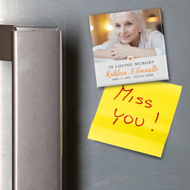 Íman Em uma foto de simpatia de memória amorosa (In Loving Memory Sympathy Photo Magnet)