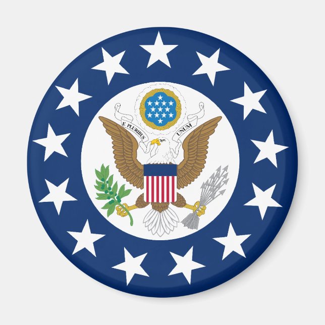Íman Embaixador dos Estados Unidos, Estados Unidos (Frente)
