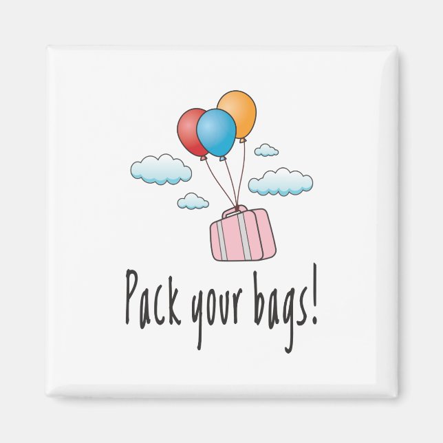 Íman Embale suas bolsas e vamos de férias (Frente)