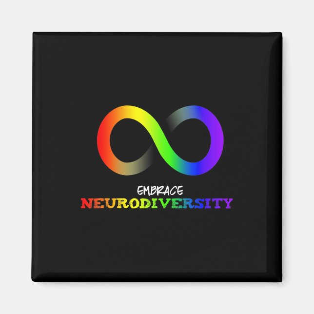 Íman Embarcar Neurodiversity Autism Asd Adhd Rainbow In (Frente)