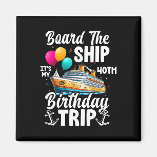 Íman Embarque No Navio É Minha Viagem De 40º Aniversári