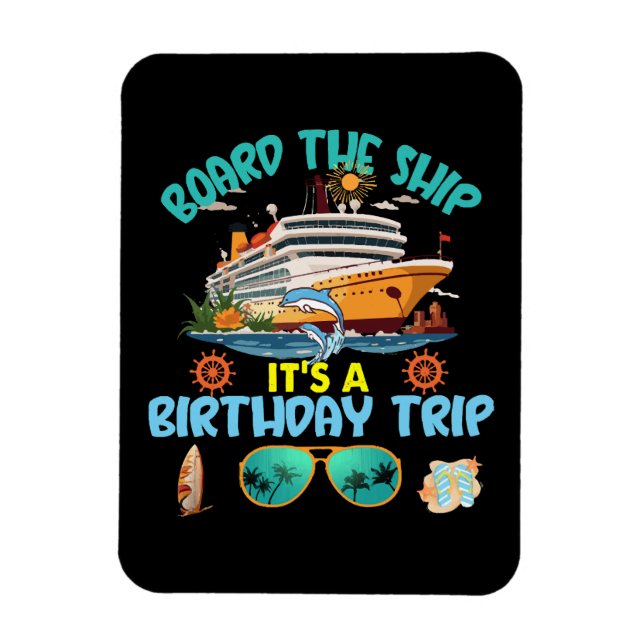 Íman Embarque No Navio É Uma Viagem De Aniversário (Vertical)