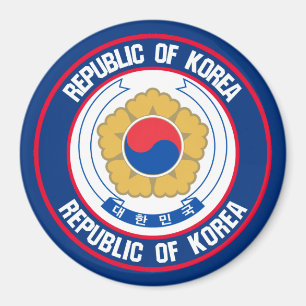 Íman Emblem Redonda Coreia do Sul