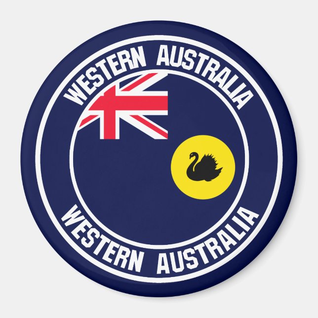 Íman Emblem redonda da Austrália Ocidental (Frente)