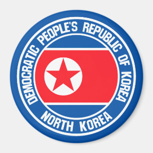 Íman Emblem redonda da Coreia do Norte