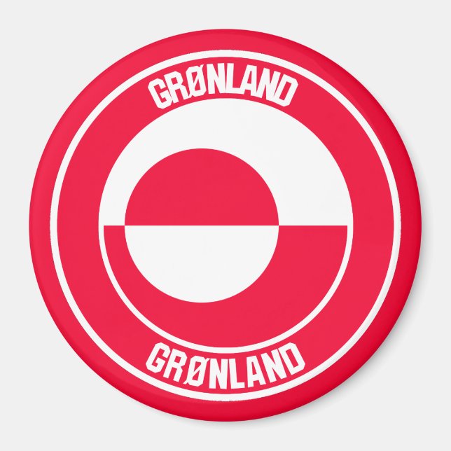 Íman Emblem redonda da Gronelândia (Frente)