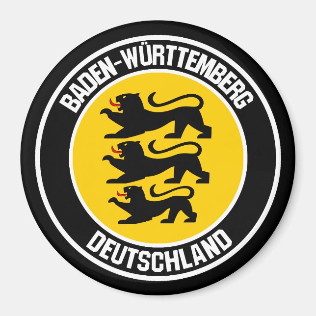 Íman Emblem redonda de Baden-Württemberg (Frente)