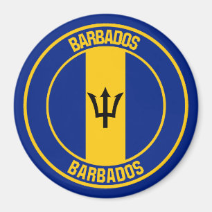 Íman Emblem redonda de Barbados