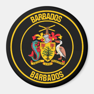 Íman Emblem redonda de Barbados