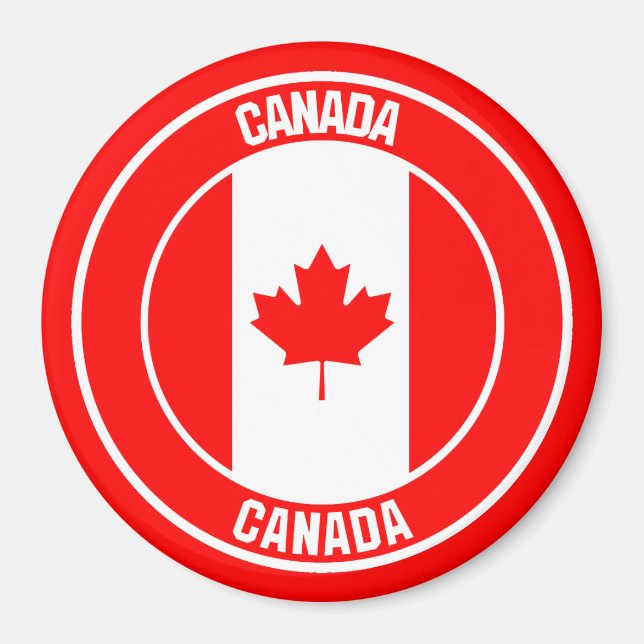 Íman Emblem redonda do Canadá (Frente)
