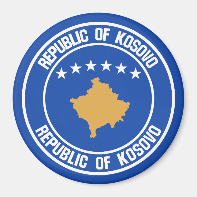 Íman Emblem Redonda do Kosovo (Frente)