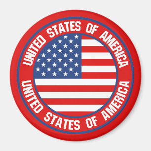Íman Emblem redonda dos Estados Unidos