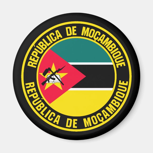 Íman Emblem redonda em Moçambique (Frente)