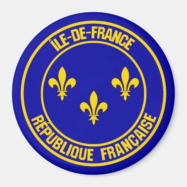 Íman Emblem redonda Île-de-France (Frente)