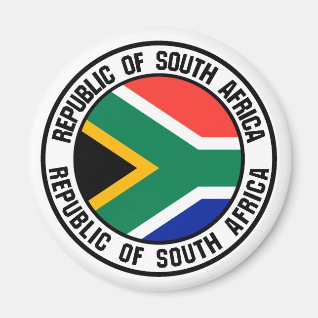 Íman Emblem redonda na África do Sul (Frente)