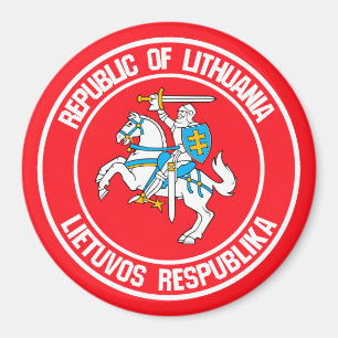 Íman Emblem redonda na Lituânia