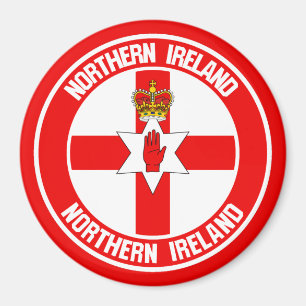 Íman Emblem redonda para a Irlanda do Norte
