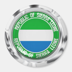 Íman Emblem Redonda Serra Leoa