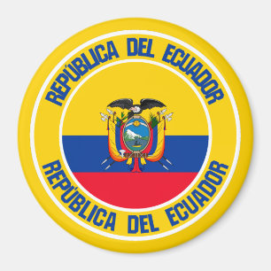 Íman Emblem redondo do Equador