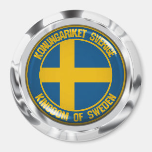 Íman Emblem suecia redonda