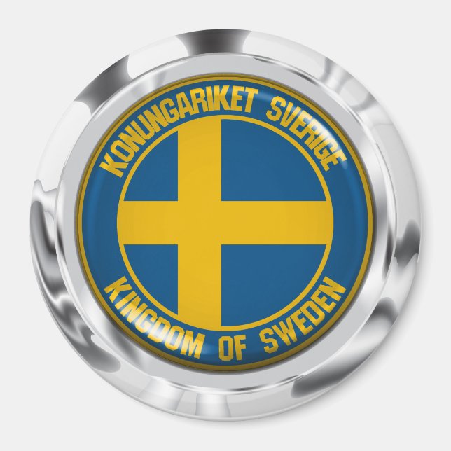 Íman Emblem suecia redonda (Frente)