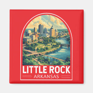 Íman Emblema Artístico de Viagens de Little Rock Arkans