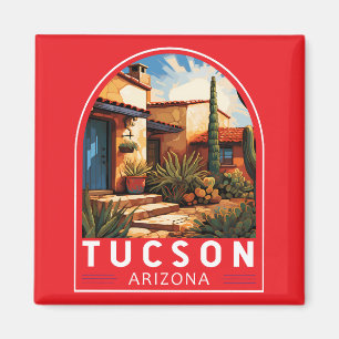 Íman Emblema Artístico de Viagens de Tucson Arizona
