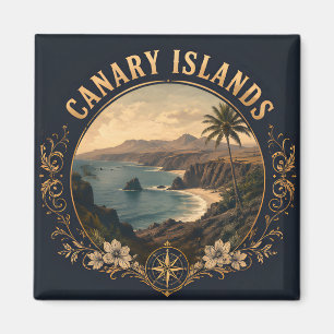 Íman Emblema Cênico de Viagem Costeira das Ilhas Canári