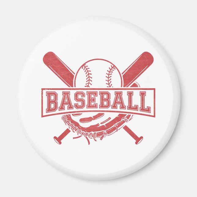 Íman Emblema clássico de baseball (Frente)