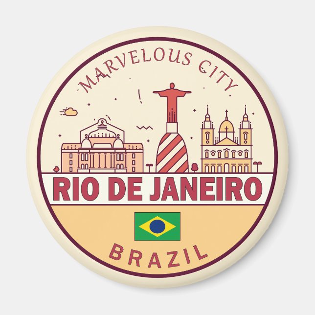 Íman Emblema da Cidade do Brasil no Rio de Janeiro (Frente)