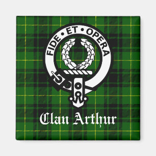 Íman Emblema da Crista do Clã Arthur & Tartan