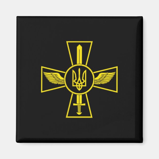 Íman Emblema da Força Aérea Ucraniana Forças Armadas da (Frente)