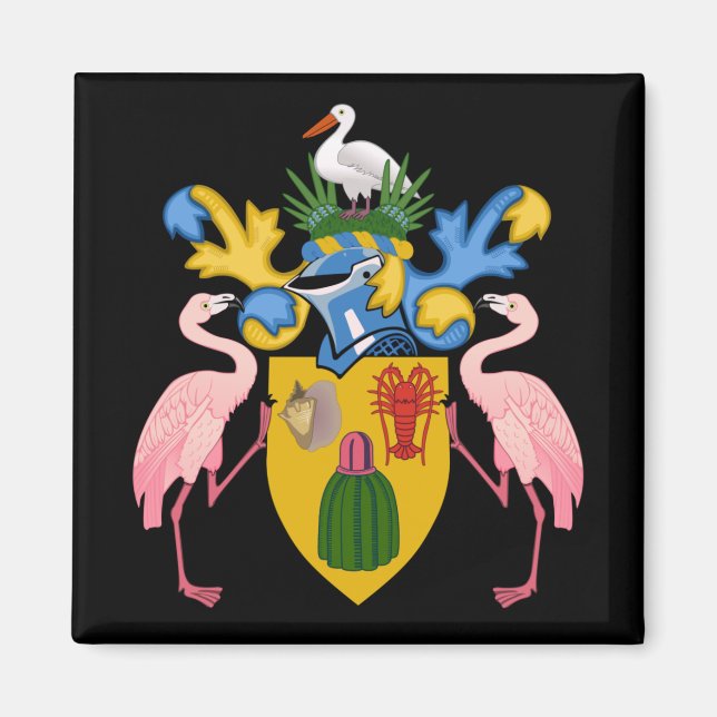 Íman emblema das ilhas turcas e caicos (Frente)