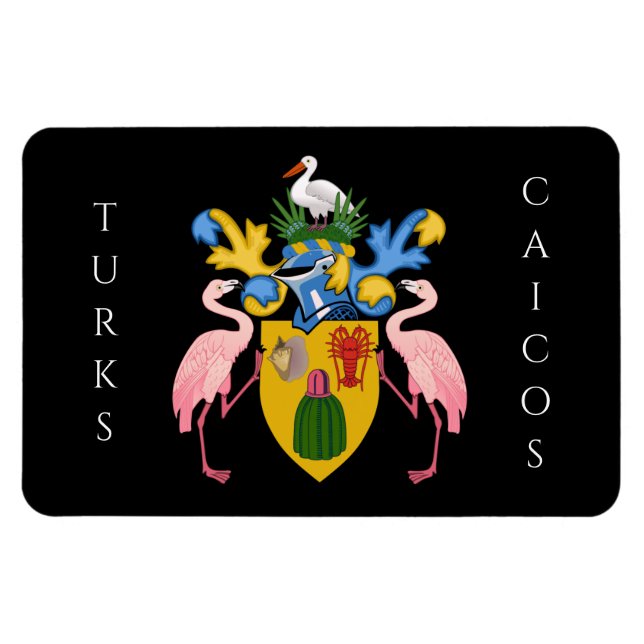 Íman emblema das ilhas turcas e caicos (Horizontal)